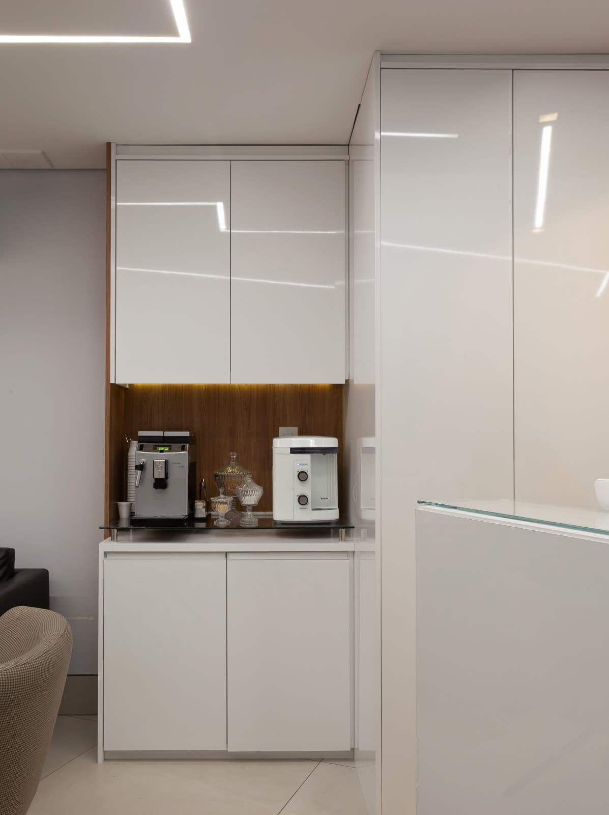 Área de café disponível aos pacientes da Clínica Integrale